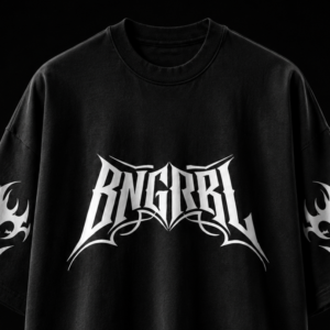 "BNGRBL" Unisex Oversized Black Graphic T-Shirt