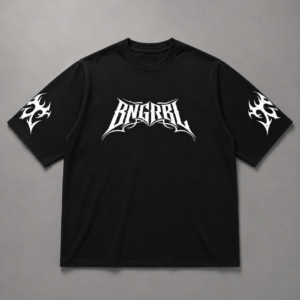 "BNGRBL" Unisex Oversized Black Graphic T-Shirt