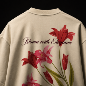 "BNGRBL" Crimson Lily Bloom Oversized Tee