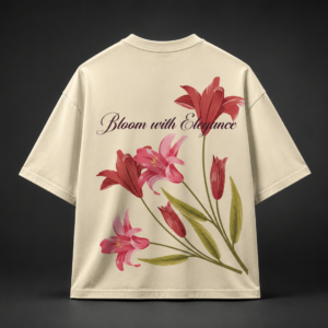 "BNGRBL" Crimson Lily Bloom Oversized Tee